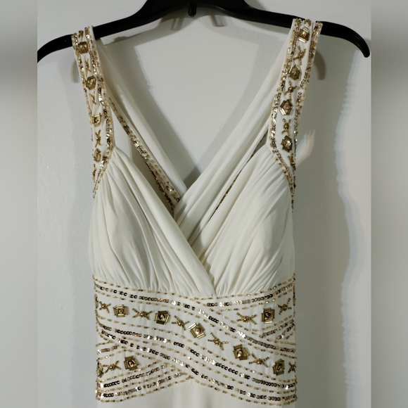 Dresses & Skirts - Cream and Gold maxi dress